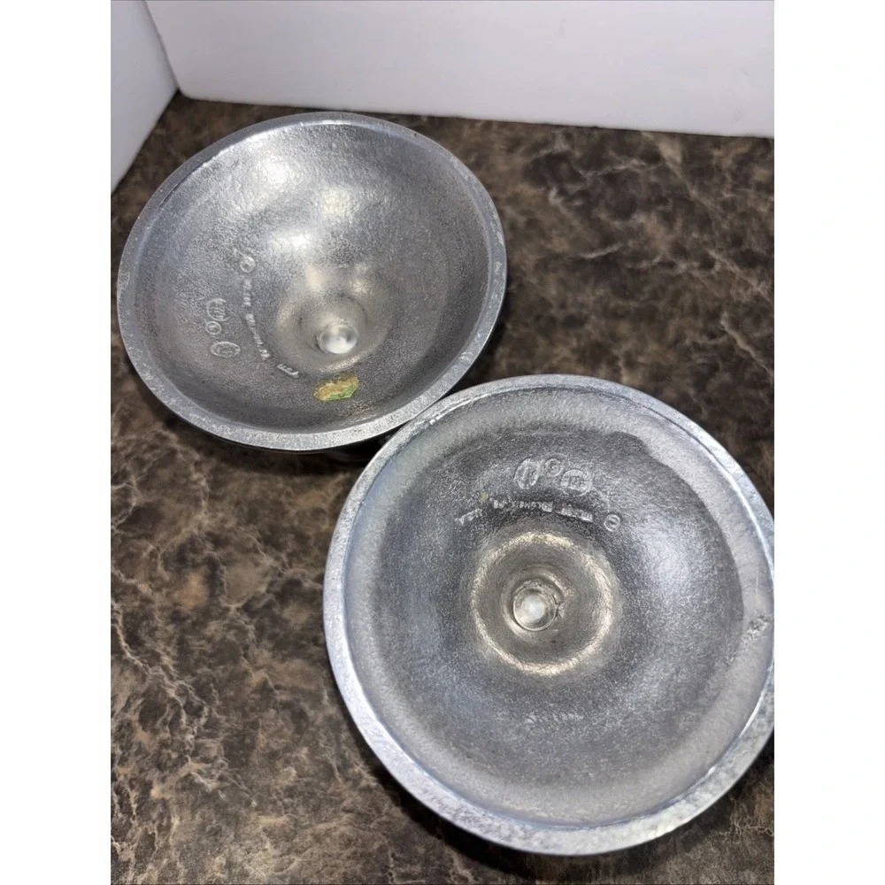 Vintage Wilton Shiny Pewter Candle Stick Holders 3 1/2
